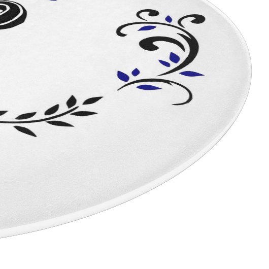 Crown Wreator Monogram "R", gepersonaliseerd Snijplank (Hoek)