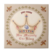 Crown Zijne Majesteit King Tegeltje (Voorkant)