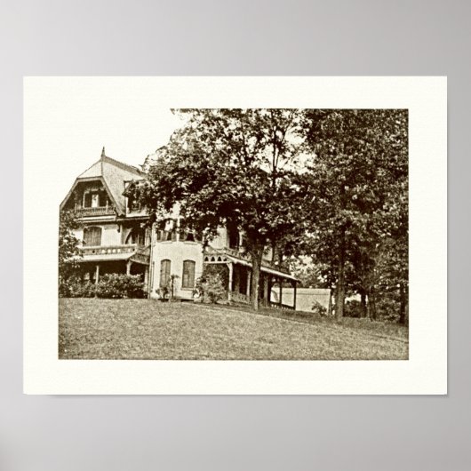 "Crowndale" op 37 Highland Ave, Short Hills NJ Poster (Voorkant)