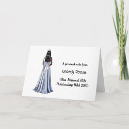 Crowned Beauty Queen Custom Stationery Note Cards Bedankkaart