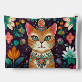 Crowned Bejewelled Cat  Print Cut Sew Bag Etui (Achterkant)