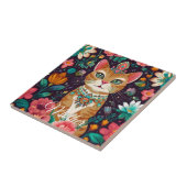 Crowned Bejewelled Cat  Tegeltje (Zijkant)