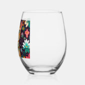 Crowned Bejewelled Cat  Wijnglas Zonder Voet (Links)