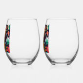 Crowned Bejewelled Cat Wijnglas Zonder Voet (Links)