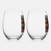 Crowned Bejewelled Cat Wijnglas Zonder Voet (Rechts)