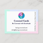 Crowned Cards Visitekaartje (Achterkant)