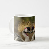Crowned Crane Witte Koffie Mok (Voorkant links)
