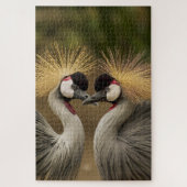 Crowned Cranes Jigzaag Puzzle Legpuzzel (Verticaal)
