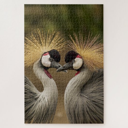 Crowned Cranes Jigzaag Puzzle Legpuzzel (Verticaal)