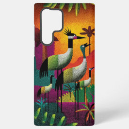 Crowned Cranes Jungle Pop Hoesbeschermer Samsung Galaxy Hoesje
