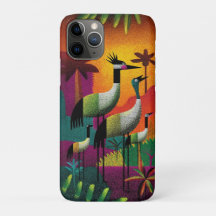 Crowned Cranes Oerwoud Pop Telefoonhoes