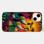 Crowned Cranes Oerwoud Pop Telefoonhoes Case-Mate iPhone Case (Achterkant (horizontaal))