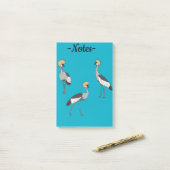 Crowned Cranes Post-it® Notes (Op bureau)
