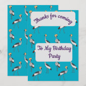 Crowned Cranes Thank you Card Kaart (Voorkant / Achterkant)