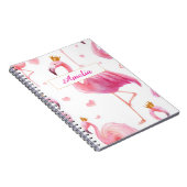 Crowned Flamingo – Luxe Island Vibes Notitieboek (Rechterzijde)