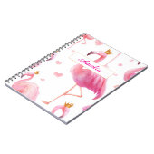 Crowned Flamingo – Luxe Island Vibes Notitieboek (Linkerzijde)
