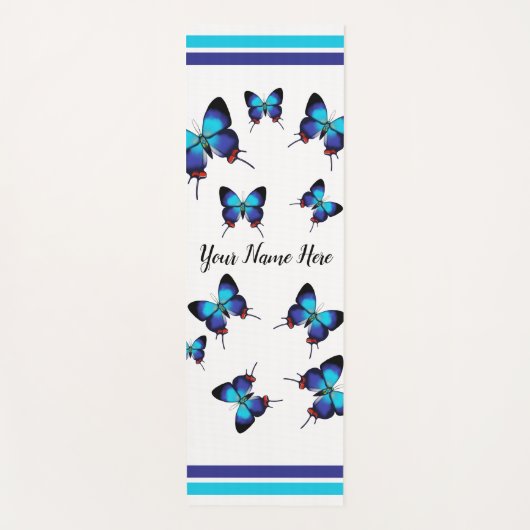 Crowned Hairstreak- blue butterfly gepersonaliseer Yogamat (Voorkant)