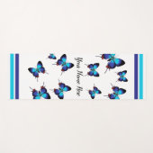 Crowned Hairstreak- blue butterfly gepersonaliseer Yogamat (Voorkant (horizontaal))