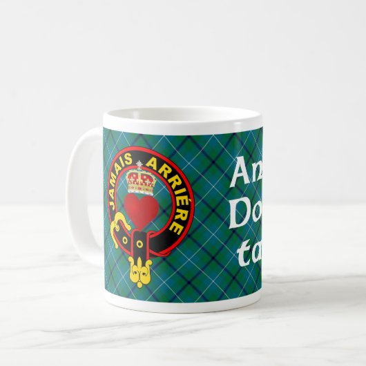 Crowned Heart Douglas Crest Tartan mok (Voorkant links)