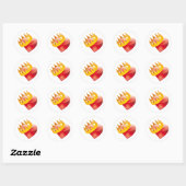 Crowned Heart Ronde Sticker (Vel)