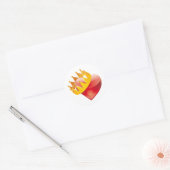 Crowned Heart Ronde Sticker (Envelop)