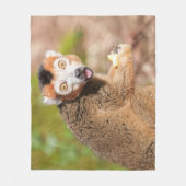 Crowned Lemur's Surprise: een openhartige expressi Fleece Deken (Voorkant)