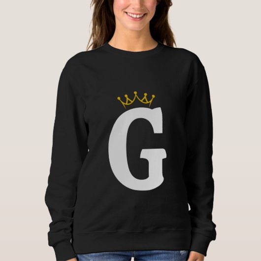 Crowned Letter G Monogram Design Trui (Voorkant)