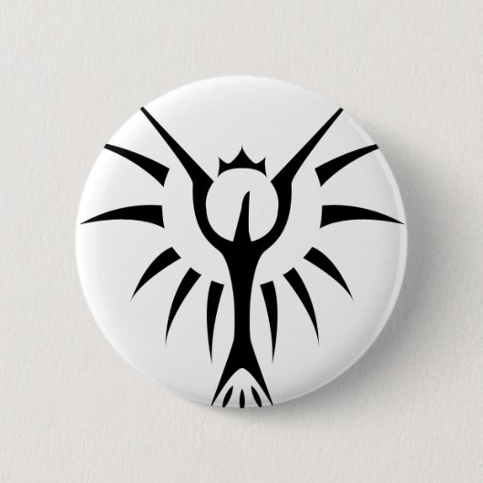 Crowned Phoenix Ronde Button 5,7 Cm (Voorkant)