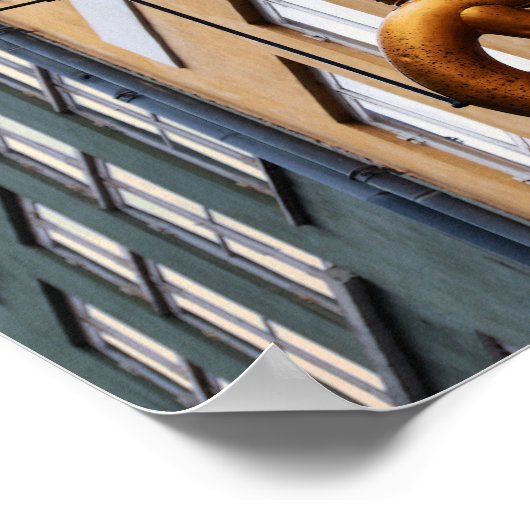 Crowned Pretzel in Kopenhagen Poster (Hoek)