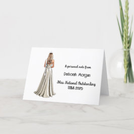 Crowned Queen Blonde Custom Stationery Note Cards Bedankkaart
