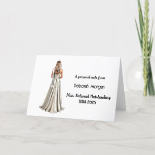 Crowned Queen Blonde Custom Stationery Note Cards Bedankkaart