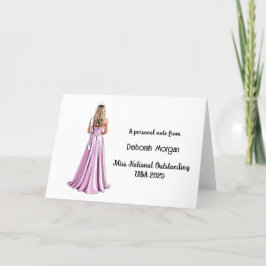 Crowned Queen Blonde Custom Stationery Note Cards Bedankkaart