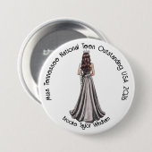 Crowned Queen Custom Pageant Button (Voorkant /achterkant)