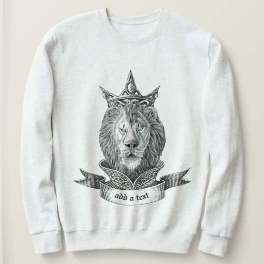Crowned Royal Lion Sweatshirt (Design voorkant)