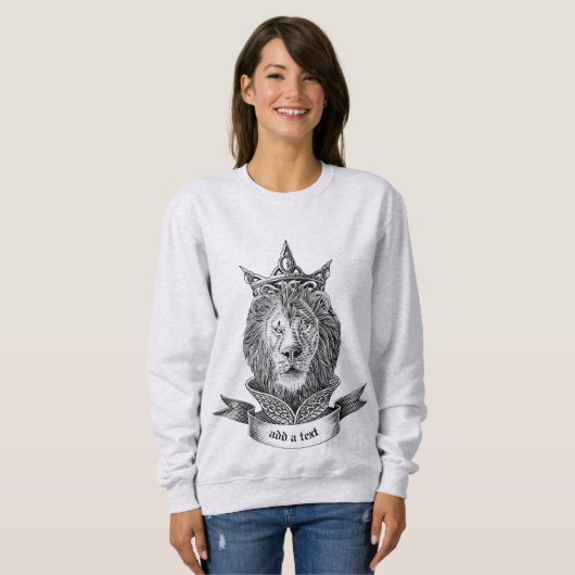 Crowned Royal Lion Sweatshirt (Voorkant volledig)
