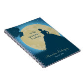 Crowned Silhouette met Moon Quinceanera Notitieboek (Rechterzijde)