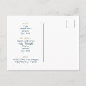 Crowned Silhouette met Moon Quinceanera Uitnodiging Briefkaart (Achterkant)