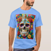 Crowned Sugar Skull Art T-shirt (Voorkant)