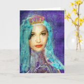 Crowned Zetti Girl Kaart (Gele Bloem)