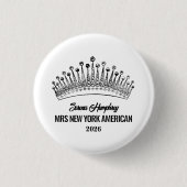 Crowning Moments Pageant Button Pin - Dark Text (Voorkant)