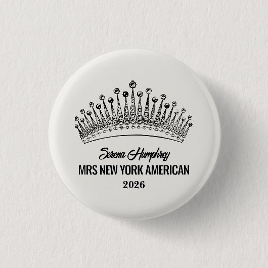 Crowning Moments Pageant Button Pin - Dark Text (Voorkant)