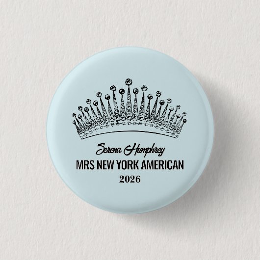 Crowning Moments Pageant Button Pin - Dark Text (Voorkant)