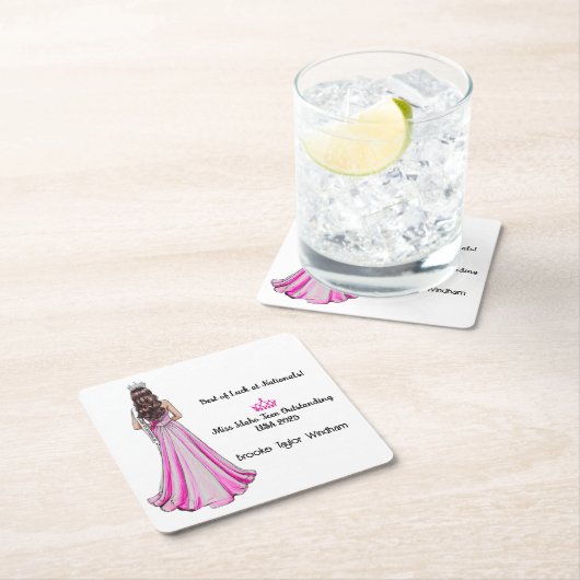 Crowning Queens Pageant Send-off Party Coaster Kartonnen Onderzetters (Insitu)