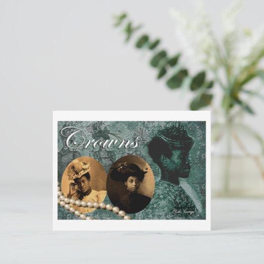 Crowns Blak  briefkaart (Staand voorkant)