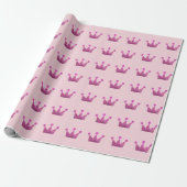 Crowns Glitter Roze Afstuderen Roze Fuchsia Pastel Cadeaupapier (Uitgerold)