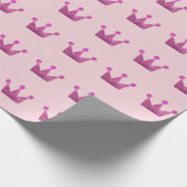 Crowns Glitter Roze Afstuderen Roze Fuchsia Pastel Cadeaupapier (Hoek)