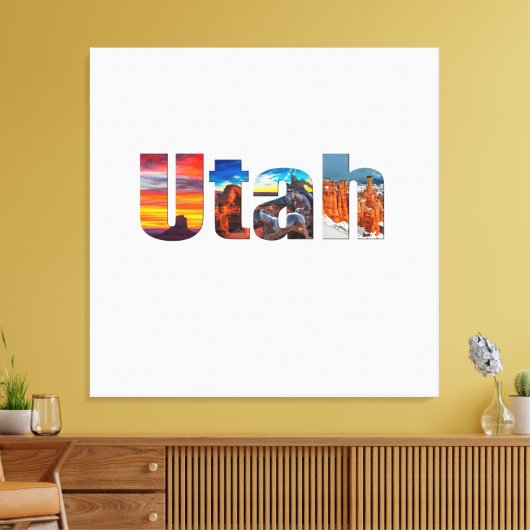 Crowns of Utah Canvas Afdruk (Insitu (Woonkamer))
