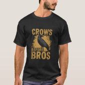 Crows Before Bros Design Dark Bird Witchcraft Retr T-shirt (Voorkant)