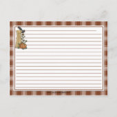 Crows Cornstalks pomkin Autumn Recipe Cards Briefkaart (Achterkant)