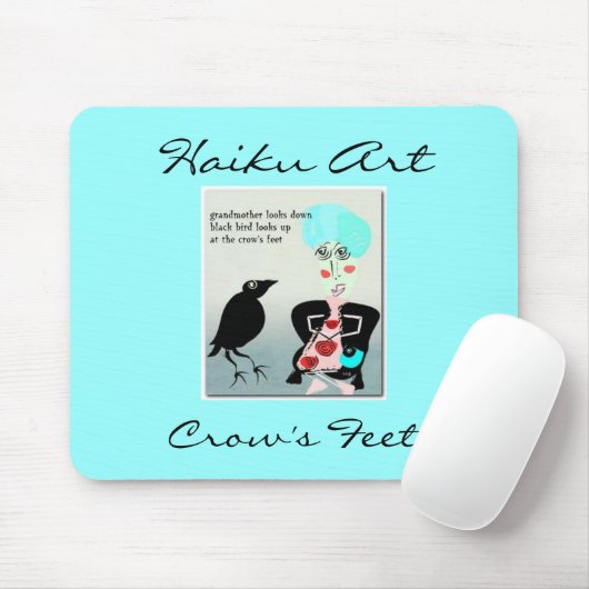 Crow's Feet Haiku Art Mousepad Muismat (Met muis)